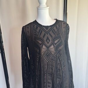 BCBGMaxAzria Black Lace Overlay dress